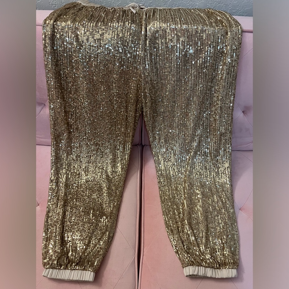 VS Gold Sequin Jogger